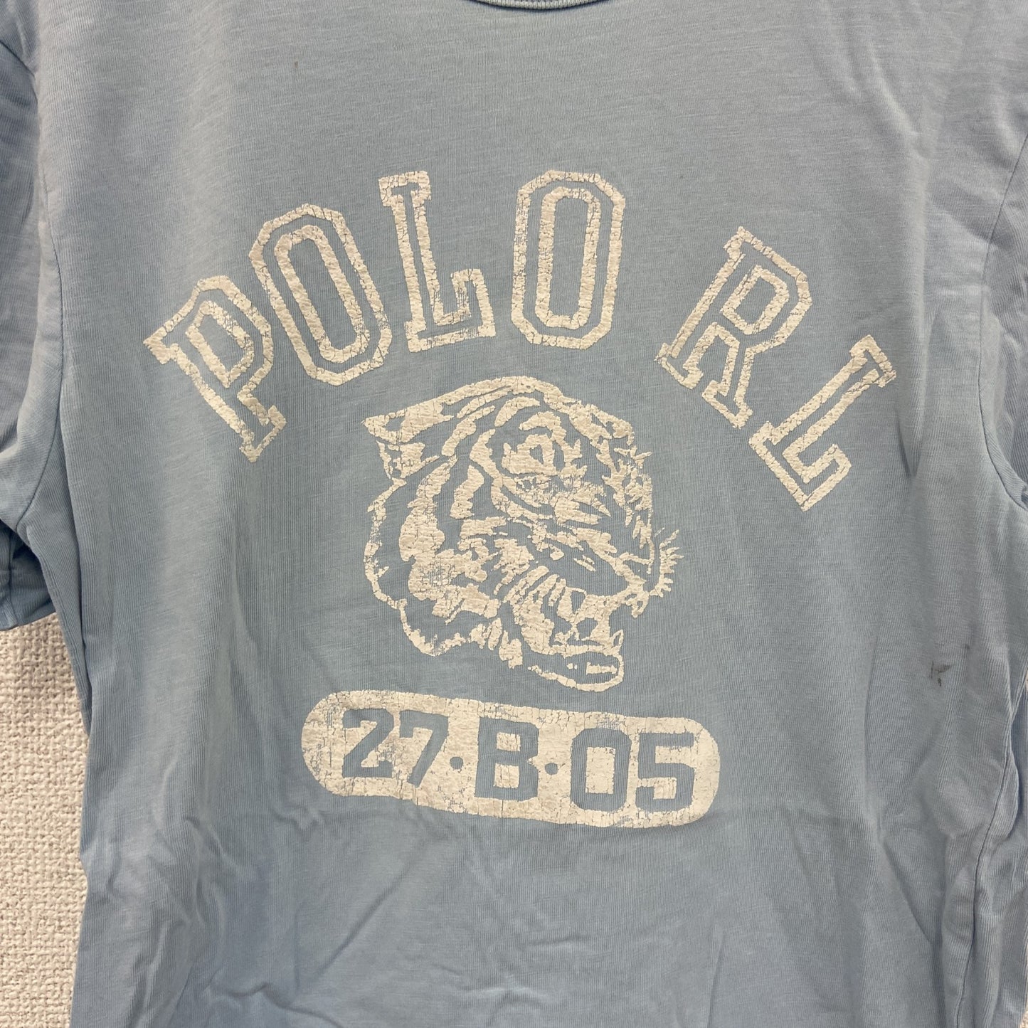Polo Ralph Lauren　半袖プリントTシャツ　青　ブルー　Sサイズ