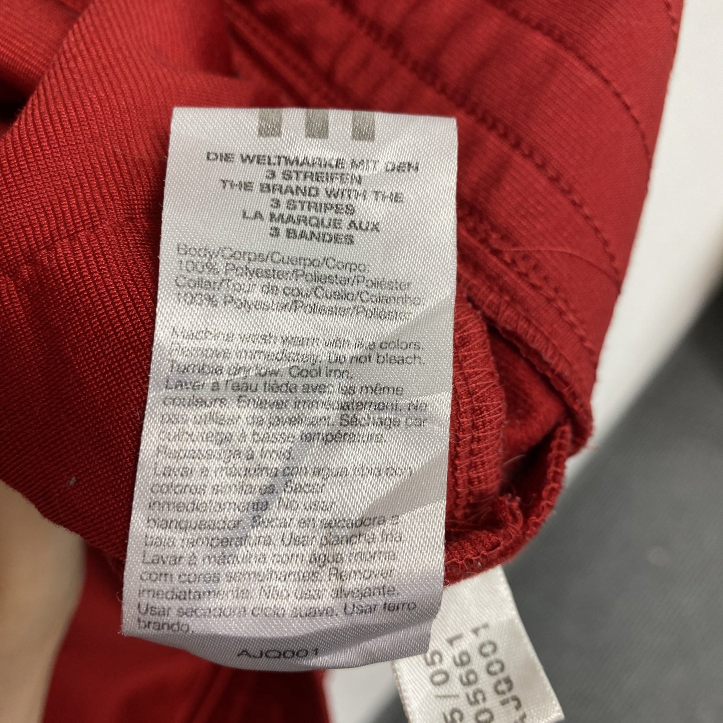 00s　adidas　アディダス　トラックジャケット/ジャージ　ヴィンテージ　赤　レッド　XLサイズ