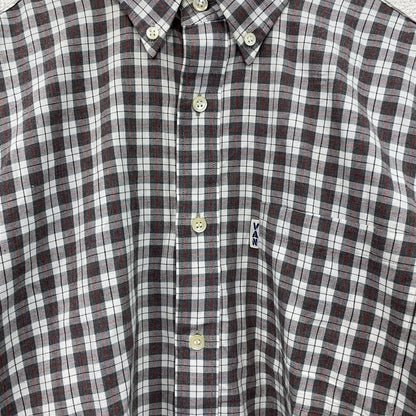 VAN Jacket　ヴァンジャケット　長袖ボタンダウンシャツ　チェック柄　グレー　Lサイズ