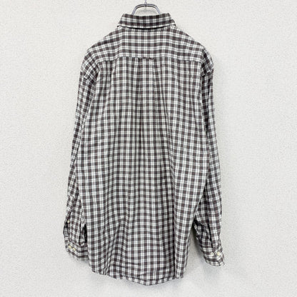 VAN Jacket　ヴァンジャケット　長袖ボタンダウンシャツ　チェック柄　グレー　Lサイズ