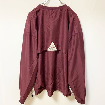 古着 used　SPORTCO AUTHENTIC　長袖ナイロンプルオーバー　Vネック　ワッペン　刺繍　XLサイズ