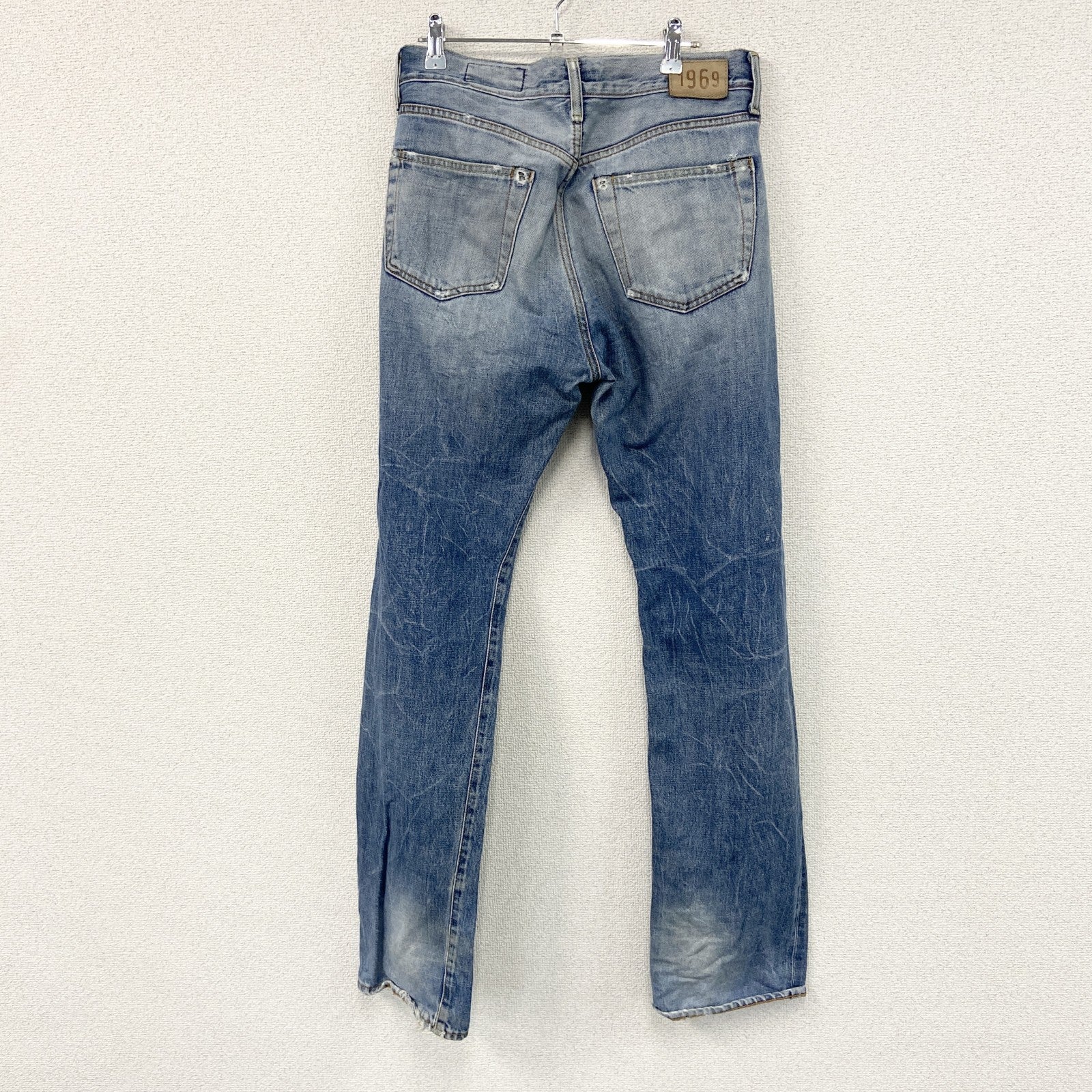 GAP　ギャップ　ダメージデニムパンツ/ジーンズ　縦落ち　ボタンフライ　インディゴ　W33サイズ
