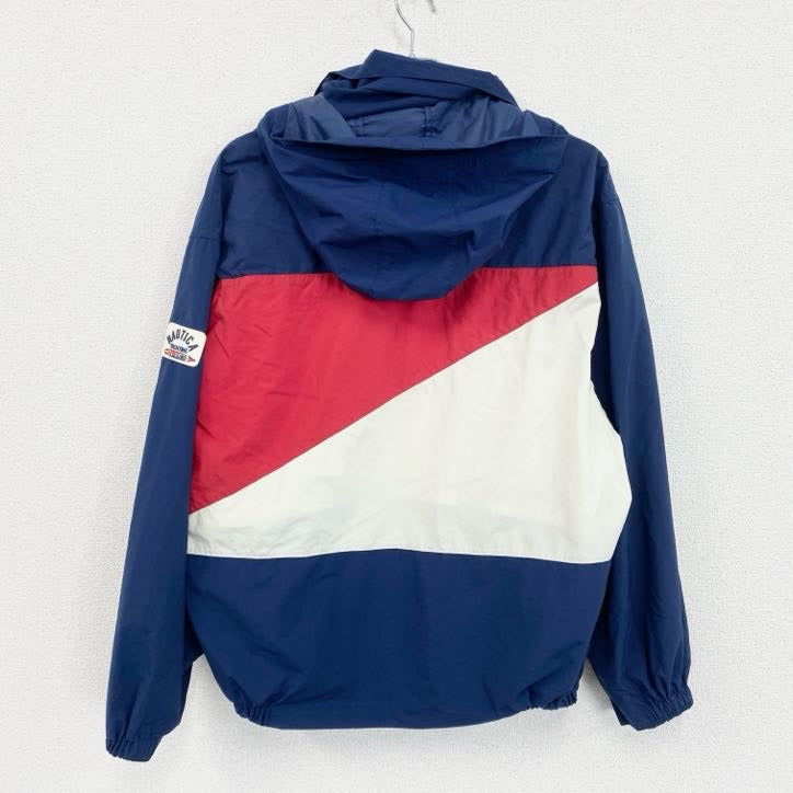 90s　NAUTICA　ノーティカ　フルジップナイロンジャケット　ヴィンテージ　紺　ネイビー　Mサイズ