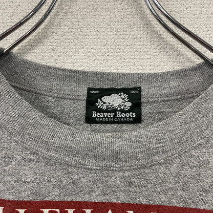 Beaver Roots　ビーバールーツ　リレハンメル冬季オリンピック　半袖プリントTシャツ　シングルステッチ　グレー