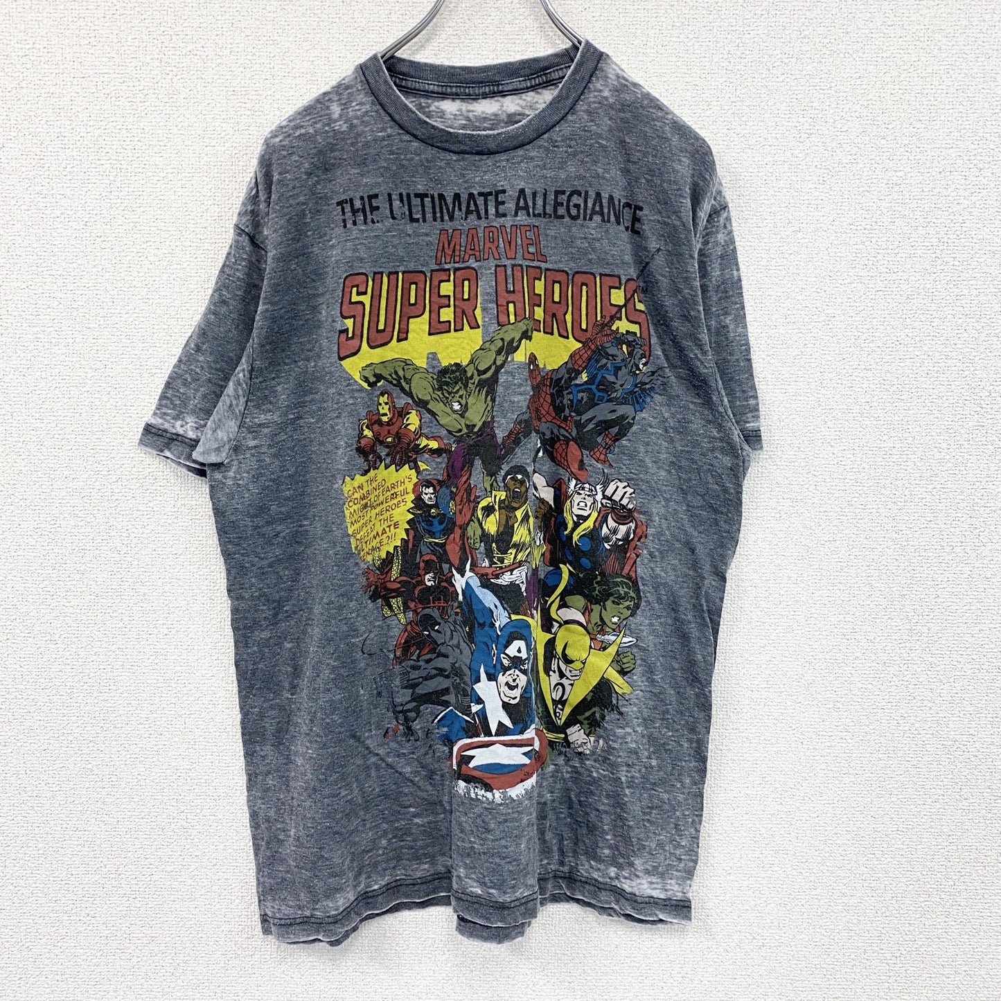 MARVEL　マーベル　半袖プリントTシャツ　灰色　グレー　Lサイズ