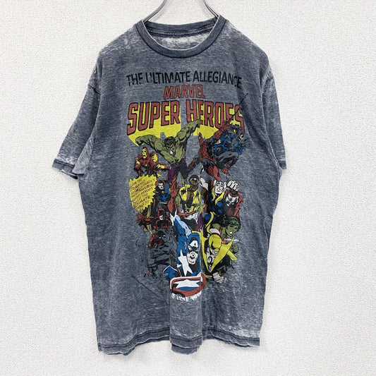 MARVEL　マーベル　半袖プリントTシャツ　灰色　グレー　Lサイズ