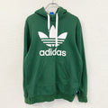 adidas　アディダス　スウェットパーカー/フーディー　トレフォイルロゴ　デカロゴ　緑　グリーン　OTサイズ
