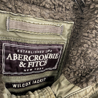 ABERCROMBIE&FITCH　アバクロ　WILCOX JAKCKET　ミリタリージャケット　ボアライナー　カーキ