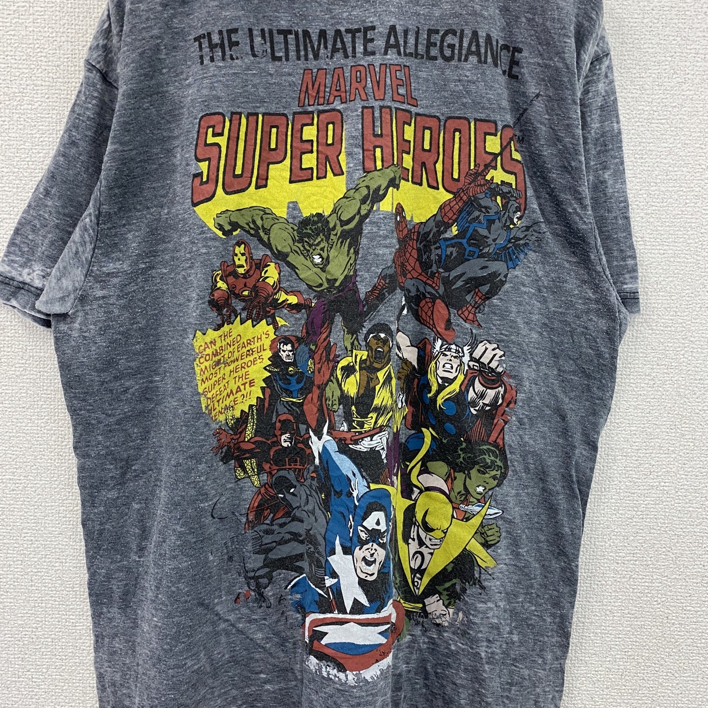 MARVEL　マーベル　半袖プリントTシャツ　灰色　グレー　Lサイズ