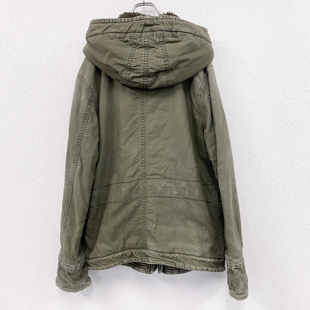 ABERCROMBIE&FITCH　アバクロ　WILCOX JAKCKET　ミリタリージャケット　ボアライナー　カーキ