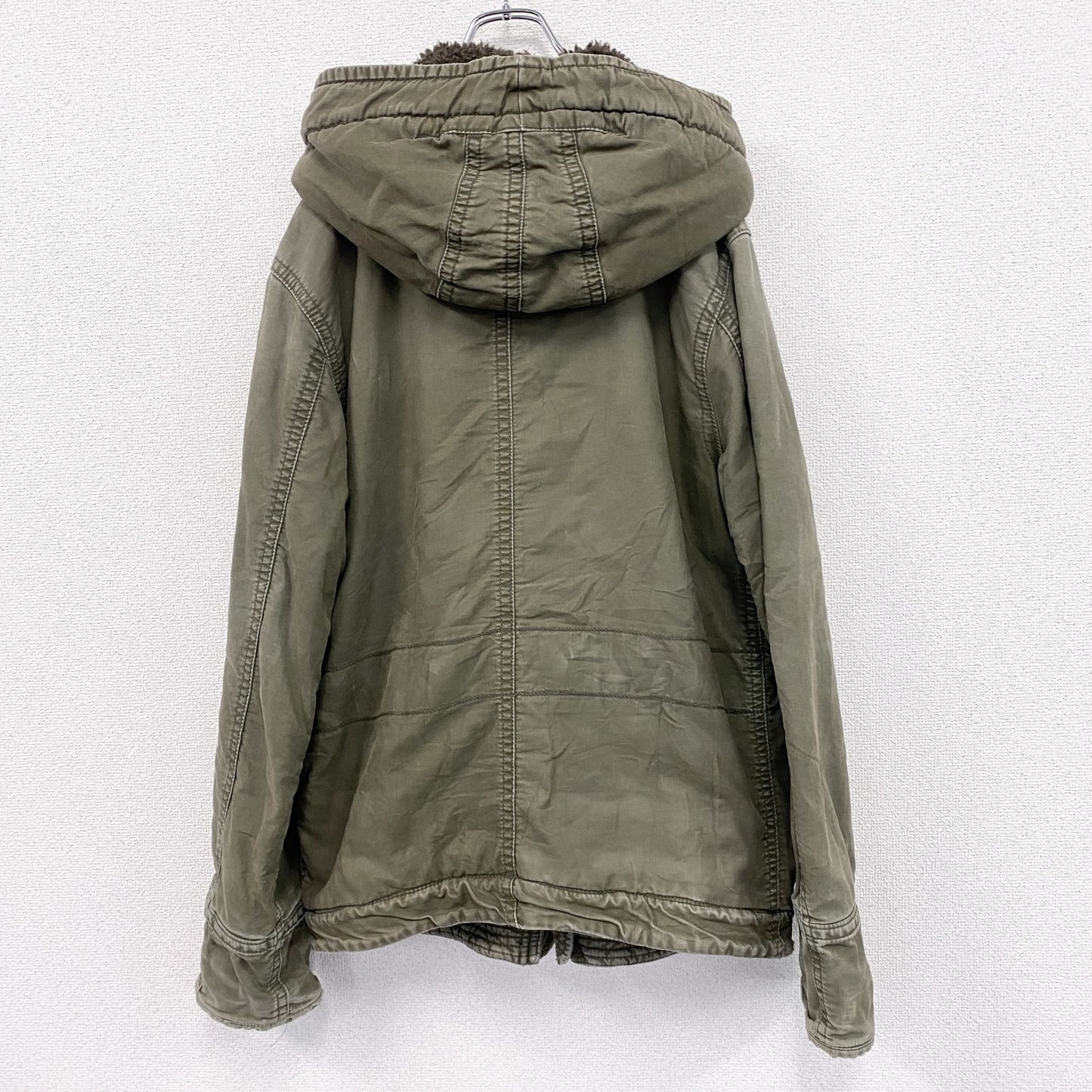 ABERCROMBIE&FITCH　アバクロ　WILCOX JAKCKET　ミリタリージャケット　ボアライナー　カーキ