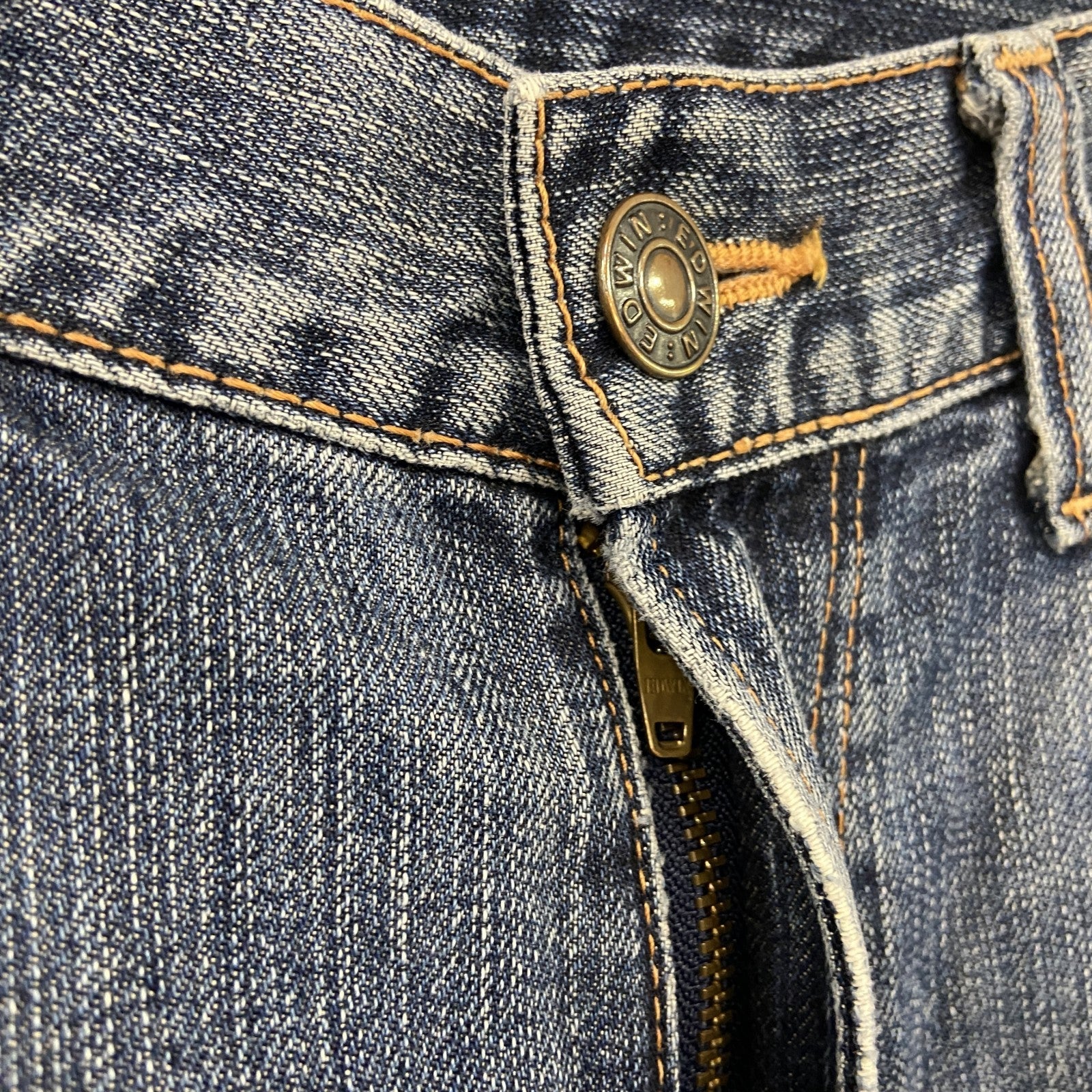EDWIN　エドウィン　503　デニムパンツ/ジーンズ　縦落ち　ジップフライ　インディゴ　W34サイズ