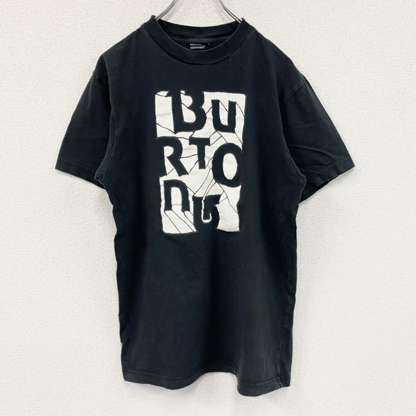 BURTONG　半袖プリントTシャツ　黒　ブラック