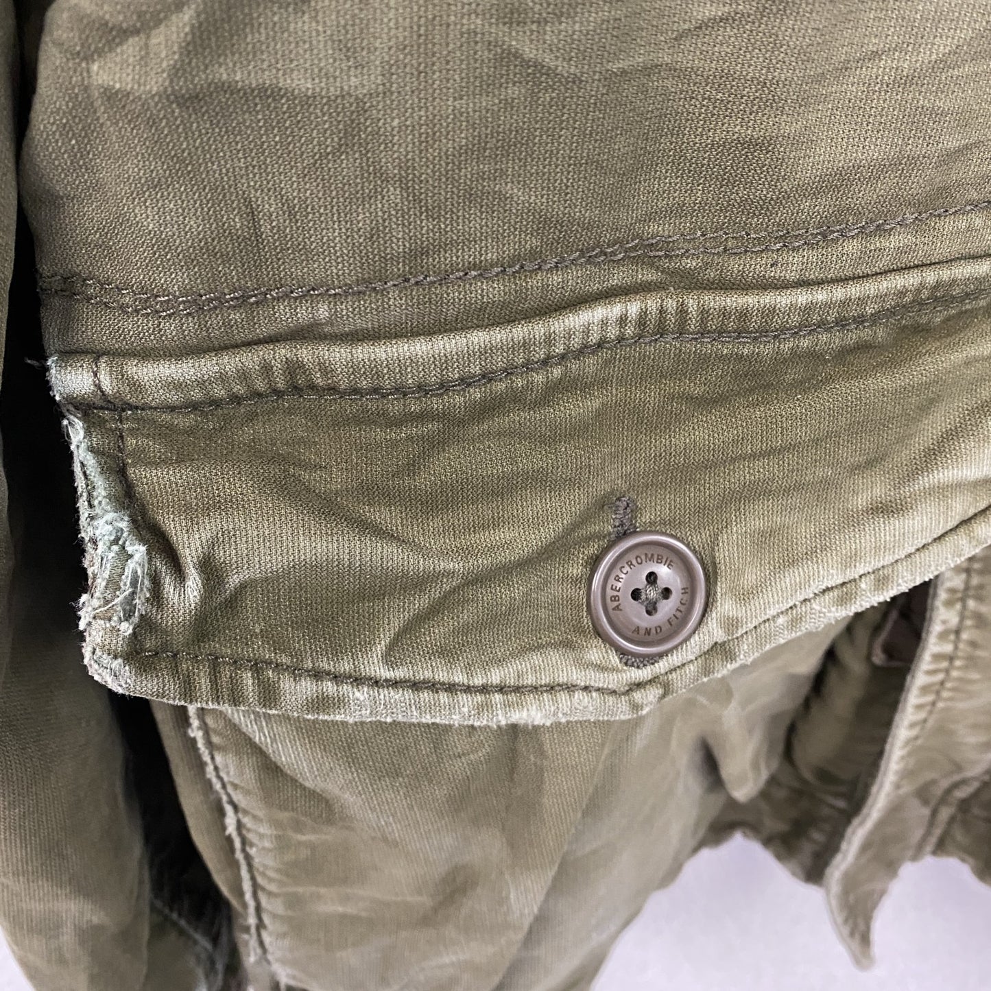 ABERCROMBIE&FITCH　アバクロ　WILCOX JAKCKET　ミリタリージャケット　ボアライナー　カーキ