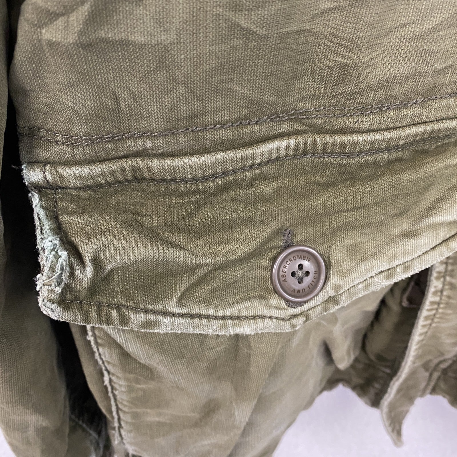 ABERCROMBIE&FITCH　アバクロ　WILCOX JAKCKET　ミリタリージャケット　ボアライナー　カーキ