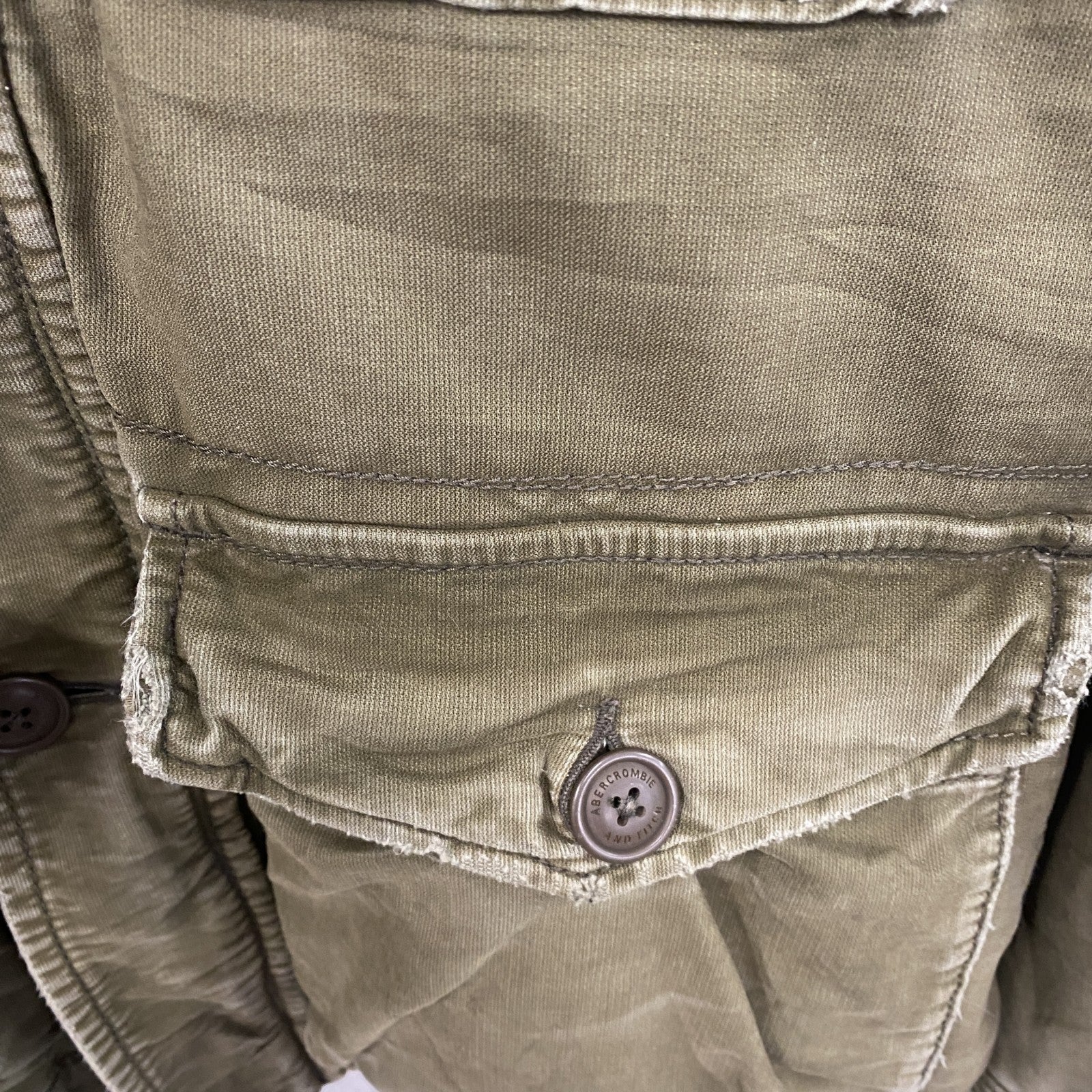 ABERCROMBIE&FITCH　アバクロ　WILCOX JAKCKET　ミリタリージャケット　ボアライナー　カーキ