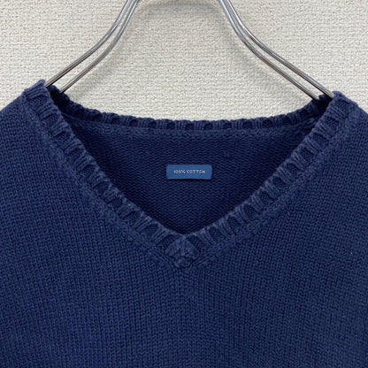 RALPH LAUREN　ラルフローレン　コットンニットベスト　紺　ネイビー　