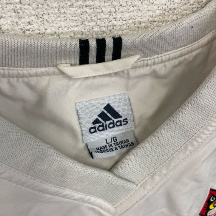 adidas　アディダス　ナイロンベスト　ルイビル　NFL　刺ロゴ　白　ホワイト　Lサイズ