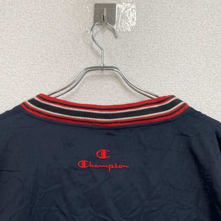 90s　Champion　チャンピオン　プルオーバーナイロンジャケット　ヴィンテージ　紺　ネイビー　XXLサイズ