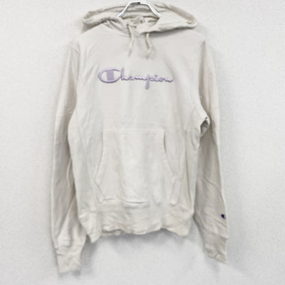 Champion　チャンピオン　リバースウィーブ　スウェットパーカー/フーディー　刺繍ロゴ　ワンポイント　現行　白　ホワイト　Sサイズ