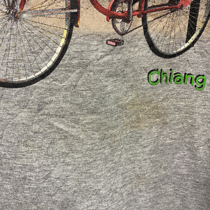 COVE　半袖プリントTシャツ　シャム文字　タイ　タイ文字　灰色　グレー