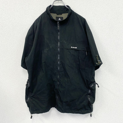 ～00s　airwalk　エアウォーク　半袖シャツジャケット　サイドポケット　黒　ブラック　XLサイズ