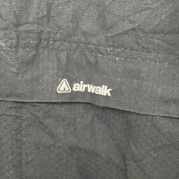 ～00s　airwalk　エアウォーク　半袖シャツジャケット　サイドポケット　黒　ブラック　XLサイズ