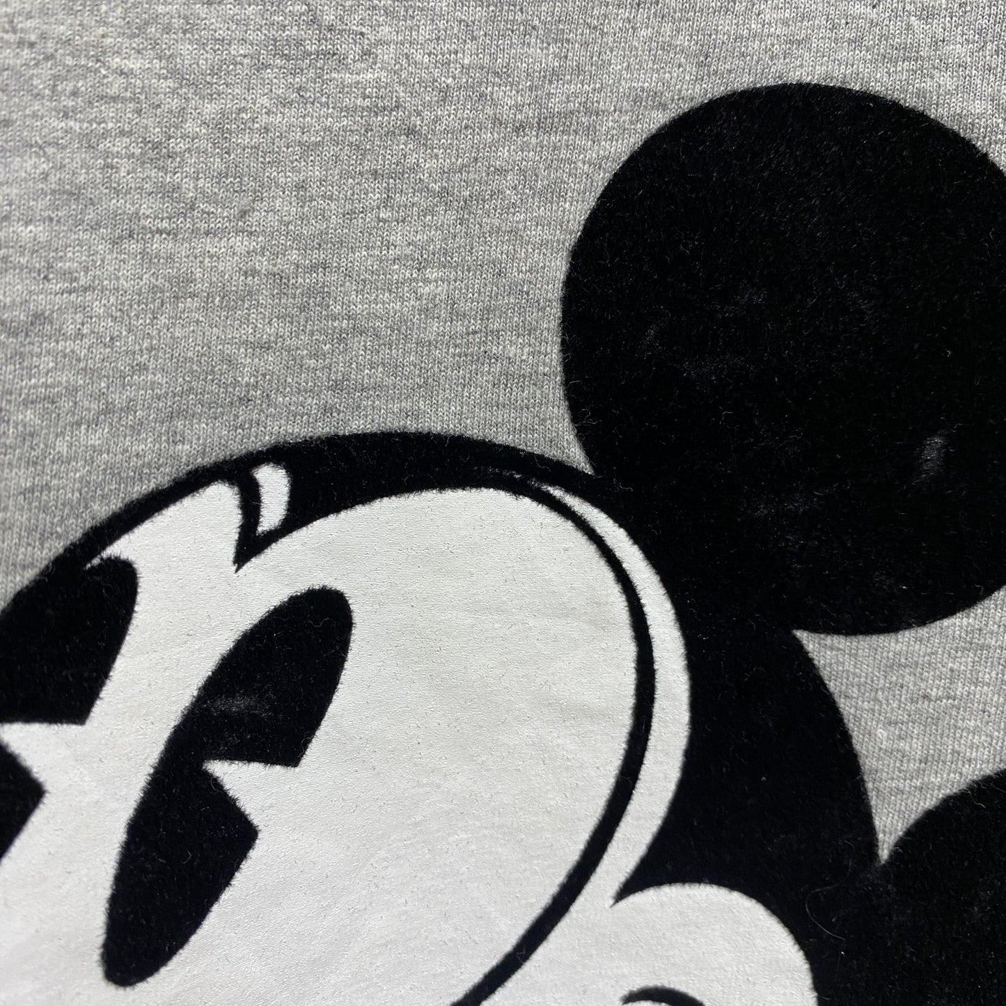 古着 used　Disney　ディズニー　半袖プリントTシャツ　グレー　Mickey　ミッキー　クルーネック　オーバーサイズ