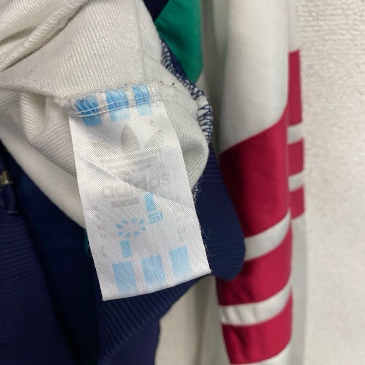 ～90s　adidas　アディダス　トラックジャケット/ジャージ　ヴィンテージ　マルチカラー　ネイビー　198サイズ
