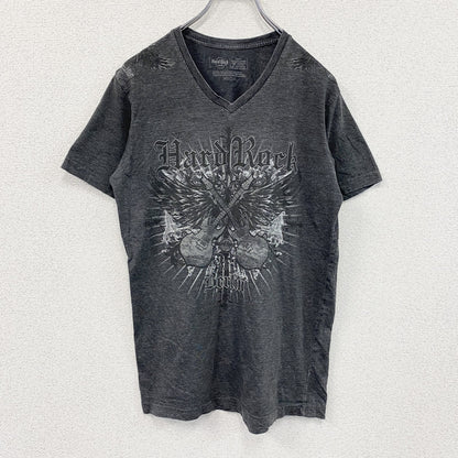 Hard Rock CAFE　ハードロックカフェ　半袖プリントTシャツ　灰色　グレー　Sサイズ
