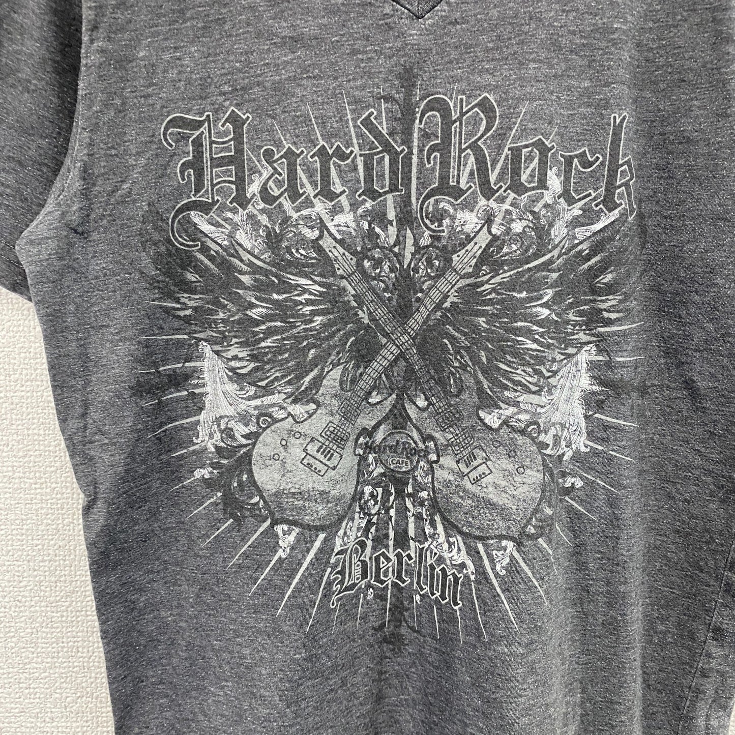Hard Rock CAFE　ハードロックカフェ　半袖プリントTシャツ　灰色　グレー　Sサイズ