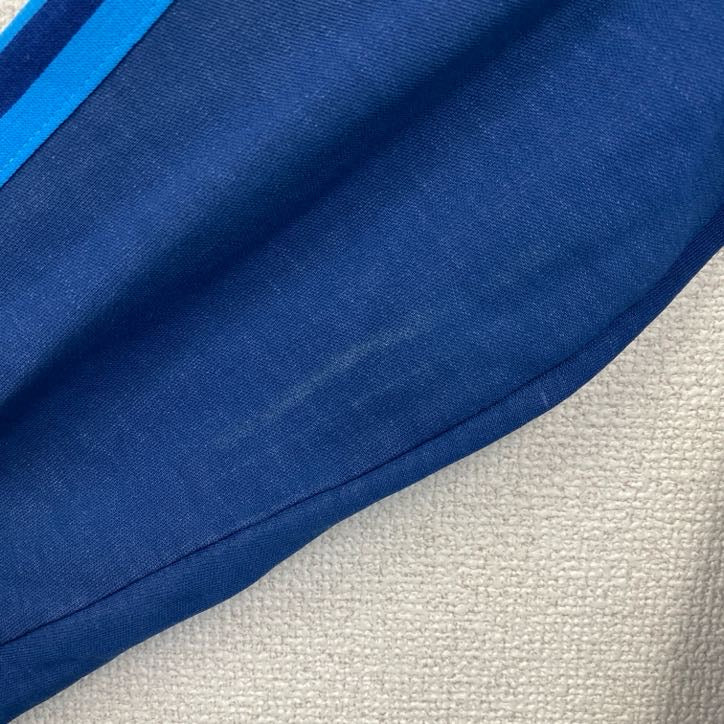 80s　adidas　アディダス　トラックジャケット/ジャージ　ヴィンテージ　刺繍ロゴ　紺　ネイビー　Mサイズ