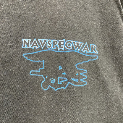 00s～　DELTA　NAVSPECWAR　半袖プリントTシャツ　ヴィンテージ　茶色　ブラウン　Lサイズ