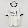 THOMAS CUP　バドミントン　半袖プリントTシャツ　リンガーT　白　ホワイト　