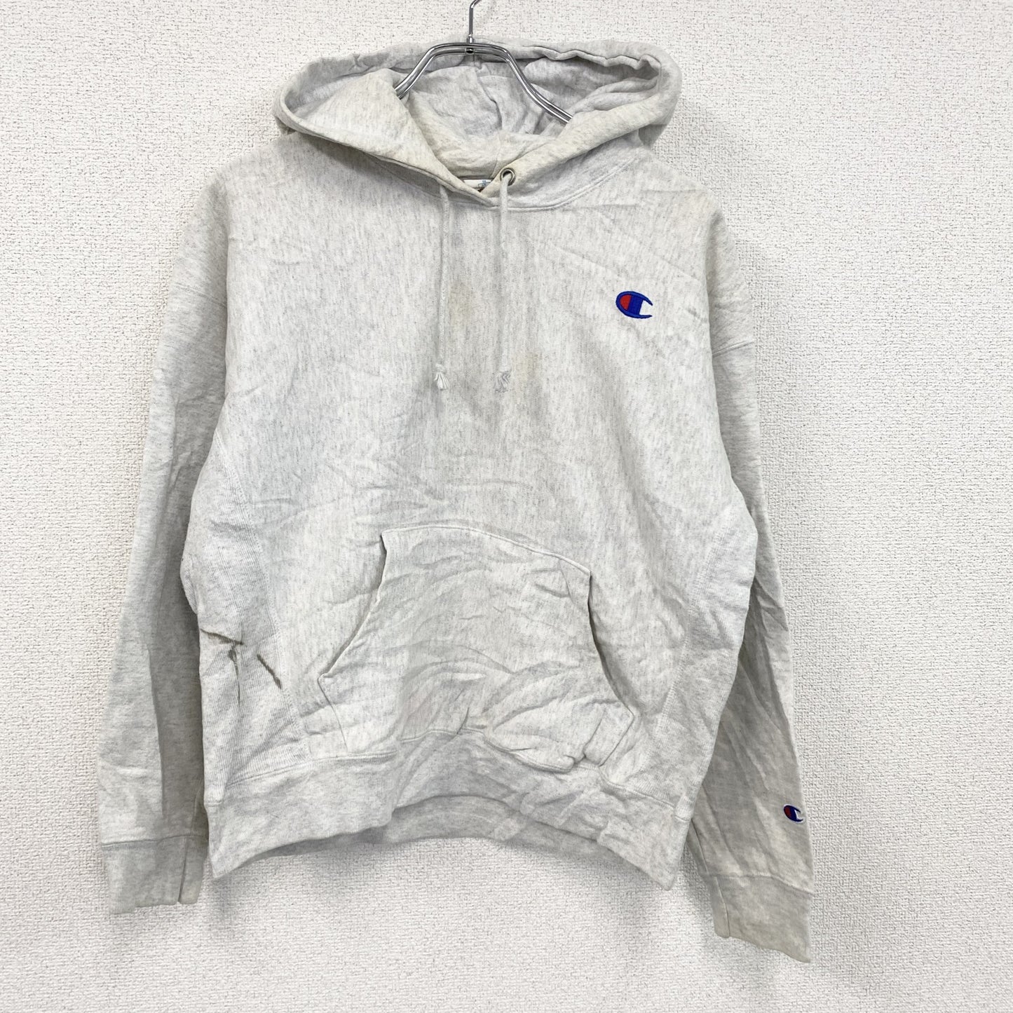 Champion　チャンピオン　リバースウィーブ　スウェットパーカー/フーディー　ヘビーウエイト　現行　灰色　グレー　Lサイズ
