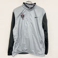 NIKE GOLF　ナイキゴルフ　長袖ハーフジップジャケット　ワンポイント　灰色　グレー　バイカラー　Lサイズ