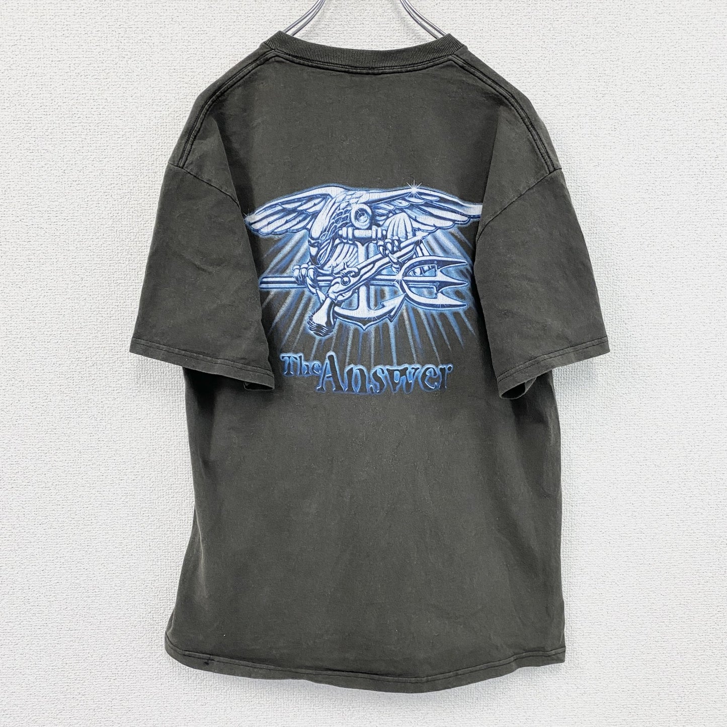 00s～　DELTA　NAVSPECWAR　半袖プリントTシャツ　ヴィンテージ　茶色　ブラウン　Lサイズ
