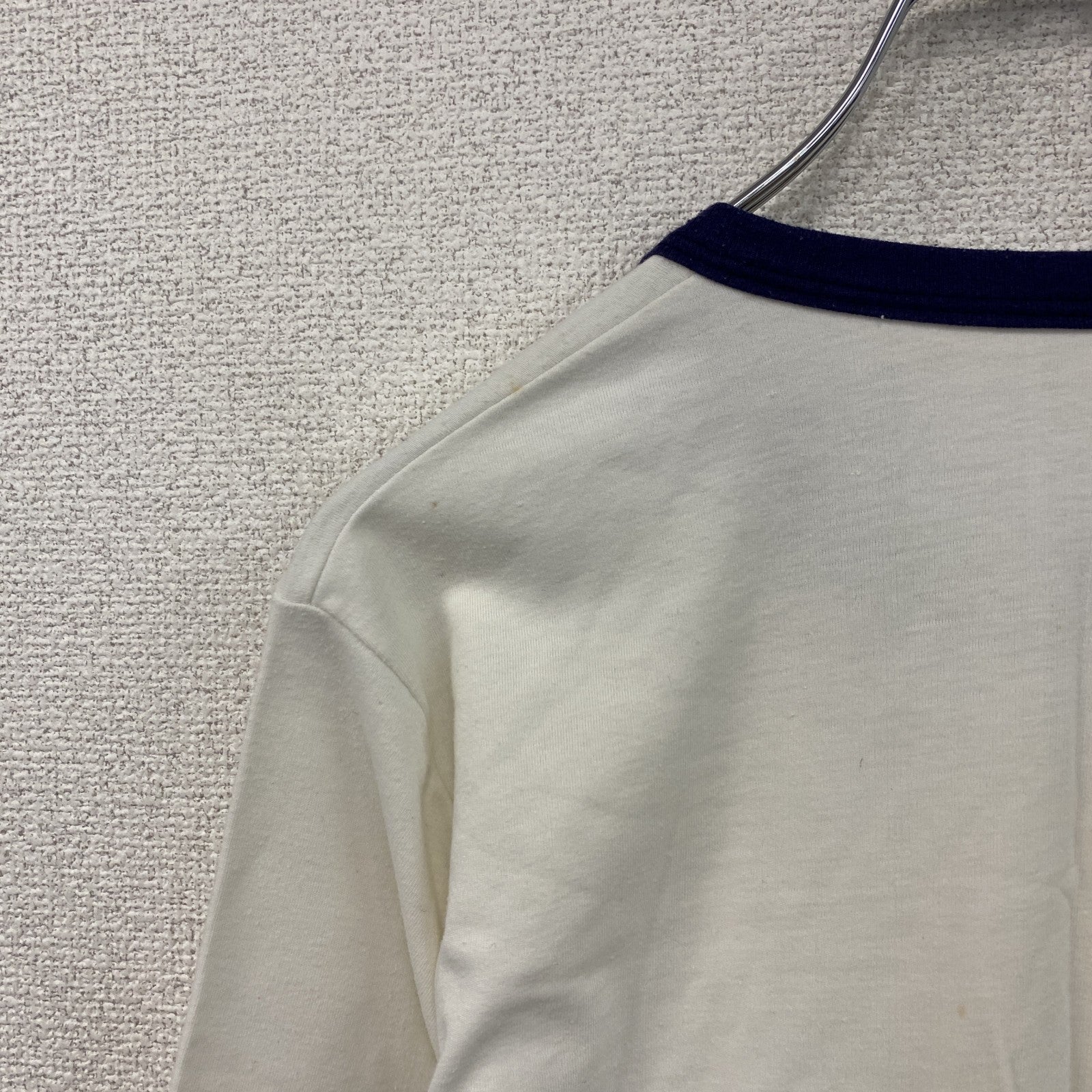 THOMAS CUP　バドミントン　半袖プリントTシャツ　リンガーT　白　ホワイト　