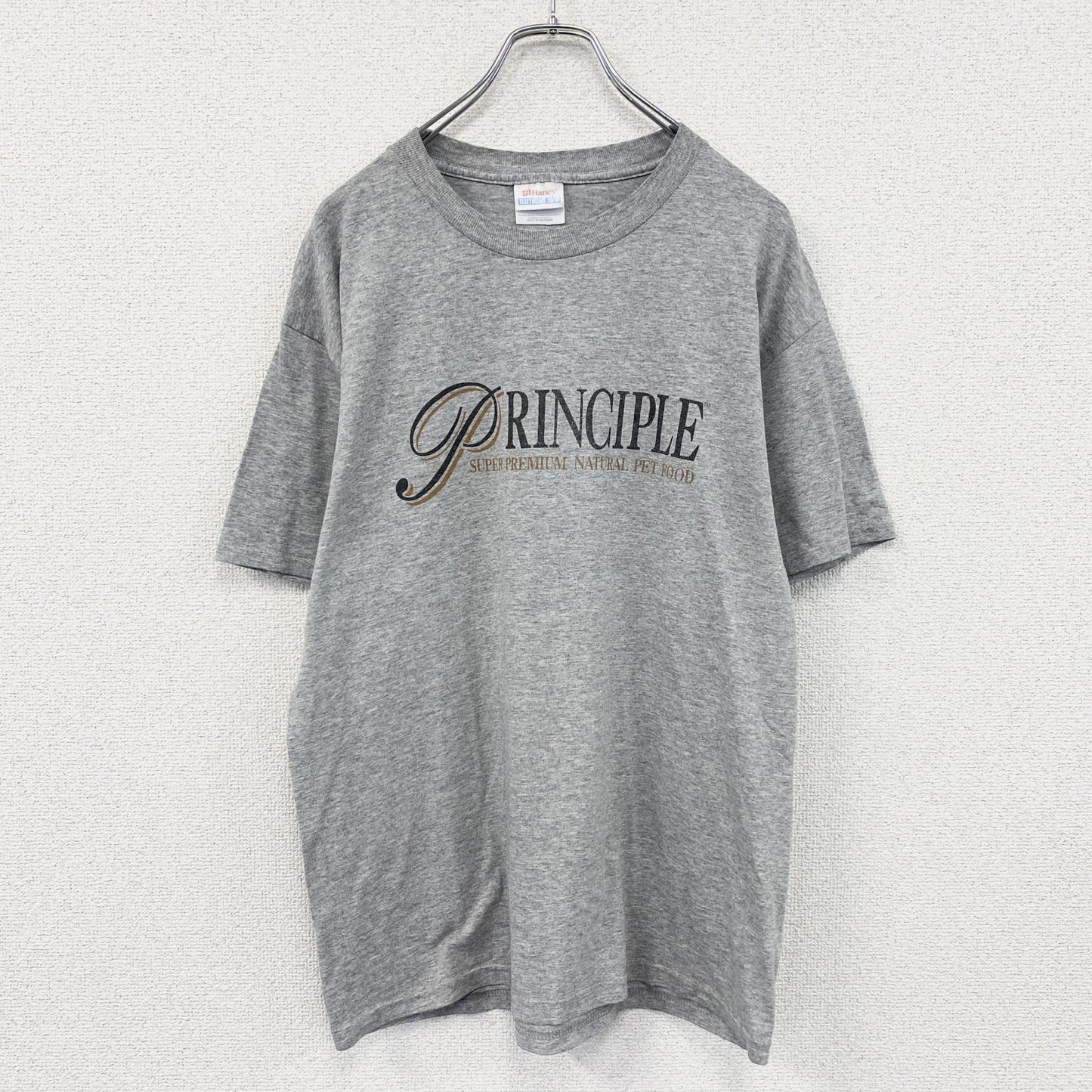 Hanes　ヘインズ　半袖プリントTシャツ　灰色　グレー　Mサイズ　