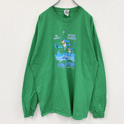 GILDAN　ギルダン　長袖Tシャツ/ロンT　緑　グリーン　2XLサイズ