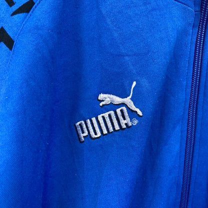 90s　PUMA　プーマ　トラックジャケット/ジャージ　ヴィンテージ　刺繍ロゴ　青　ブルー　XLサイズ