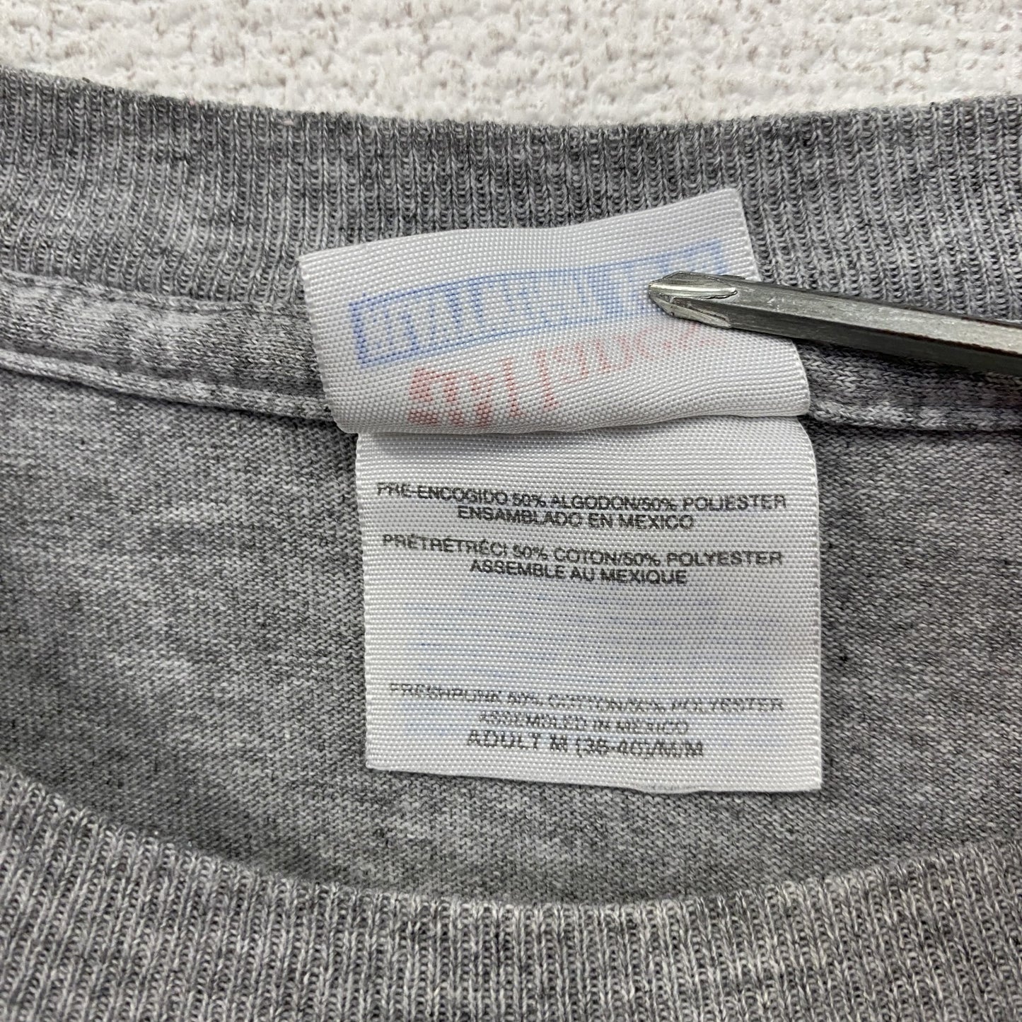 Hanes　ヘインズ　半袖プリントTシャツ　灰色　グレー　Mサイズ　