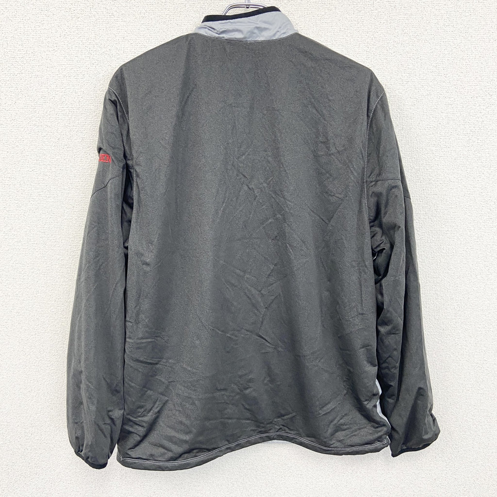 NIKE GOLF　ナイキゴルフ　長袖ハーフジップジャケット　ワンポイント　灰色　グレー　バイカラー　Lサイズ