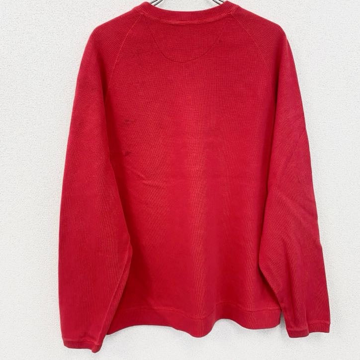 90s　NIKE　ナイキ　コットンニットセーター　ヴィンテージ　赤　レッド　XLサイズ