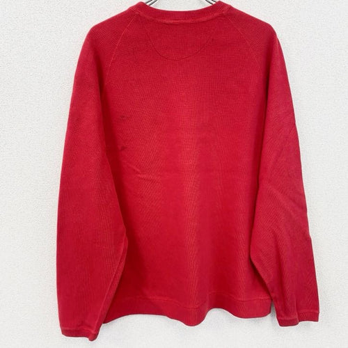 90s　NIKE　ナイキ　コットンニットセーター　ヴィンテージ　赤　レッド　XLサイズ