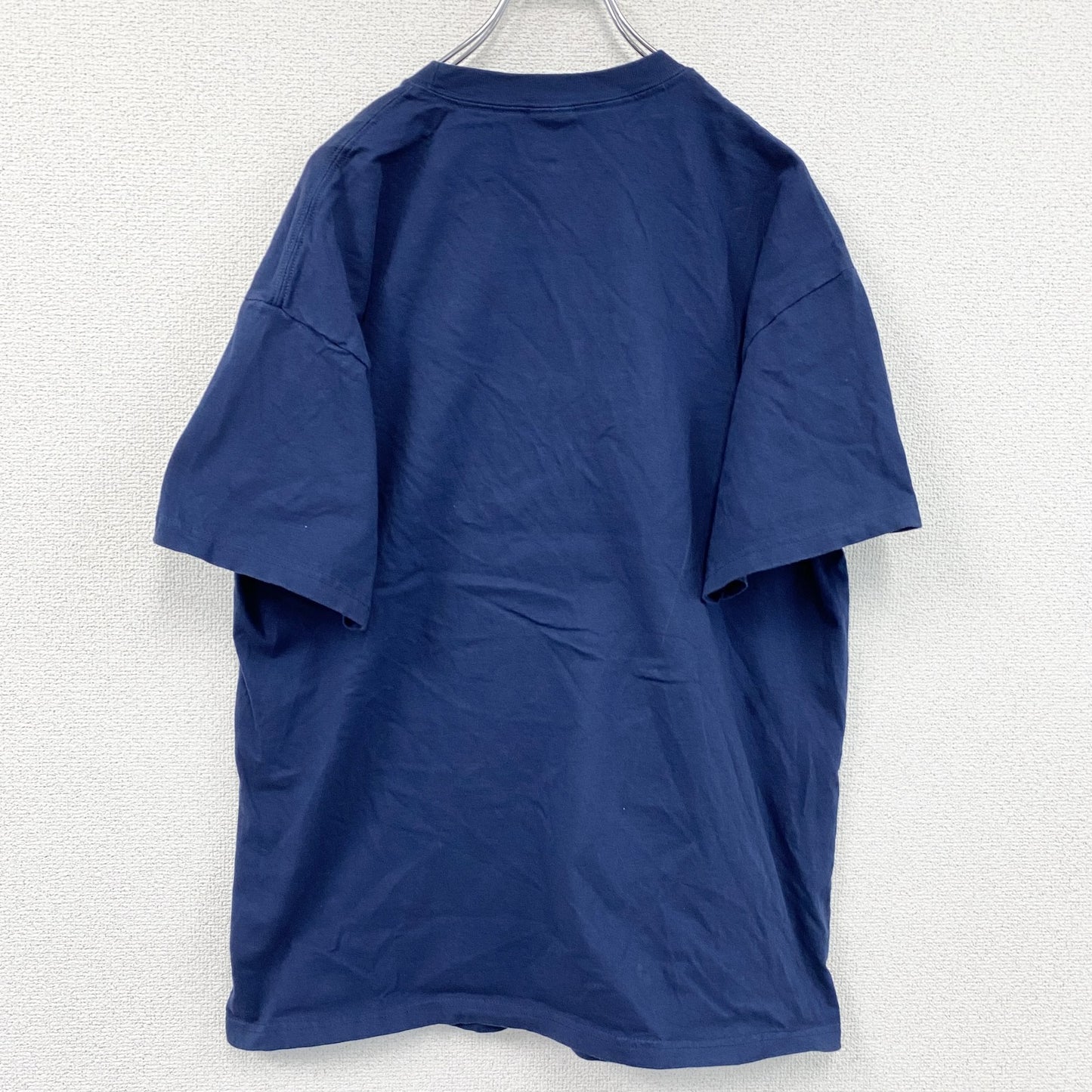 Hanes　ヘインズ　半袖プリントTシャツ　紺　ネイビー　XLサイズ