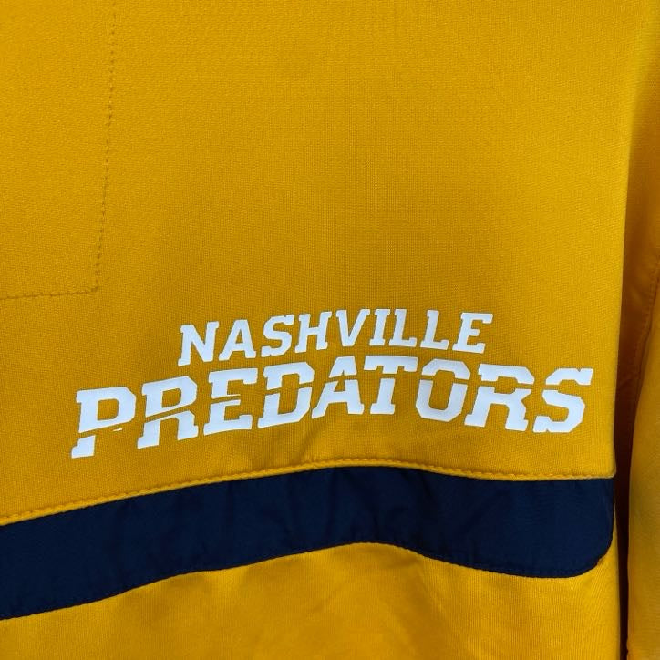 reebok　リーボック　プルオーバージャケット　ハーフジップ　プレデターズ　NHL　黄　イエロー　Mサイズ