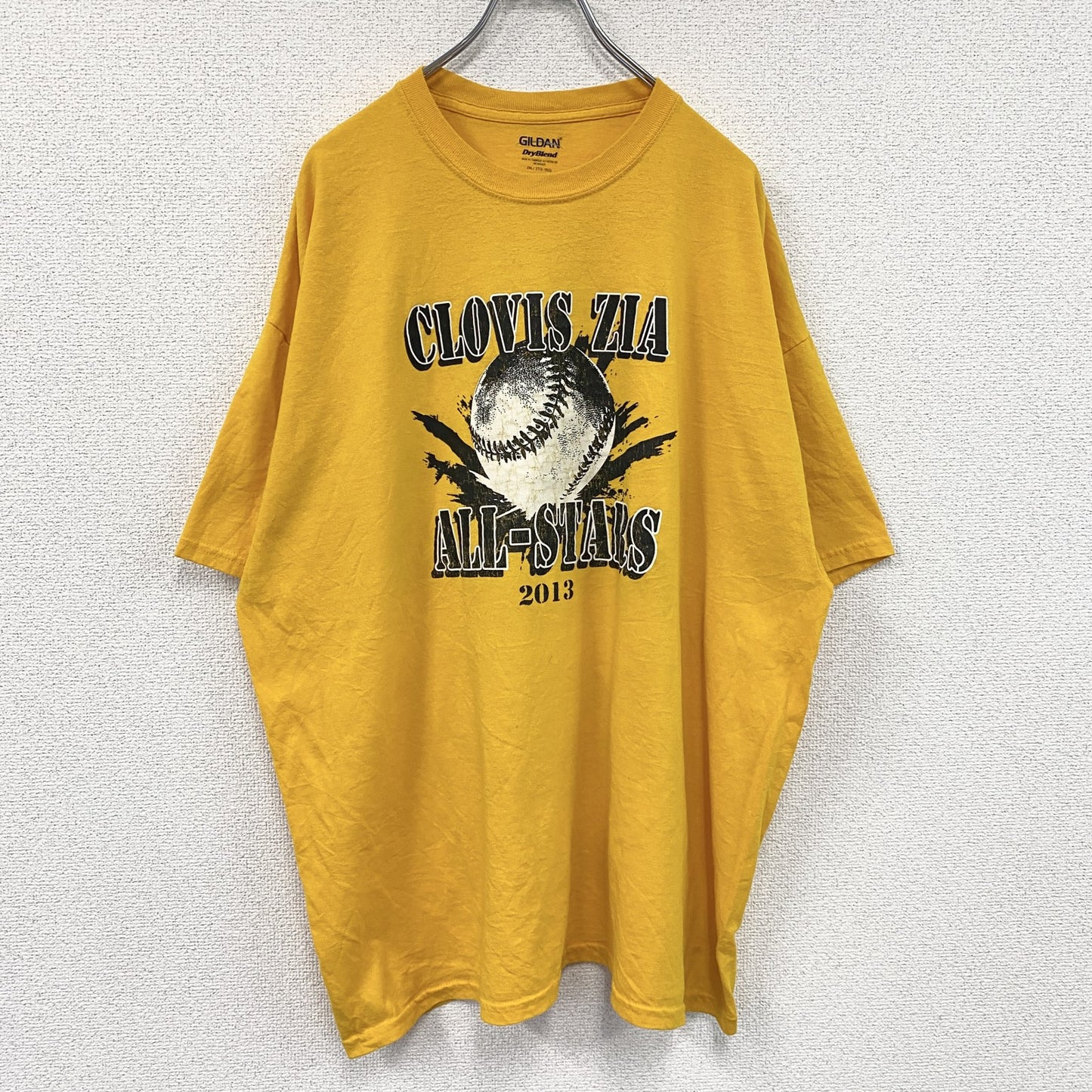 GILDAN　ギルダン　半袖プリントTシャツ　黄色　イエロー　2XLサイズ