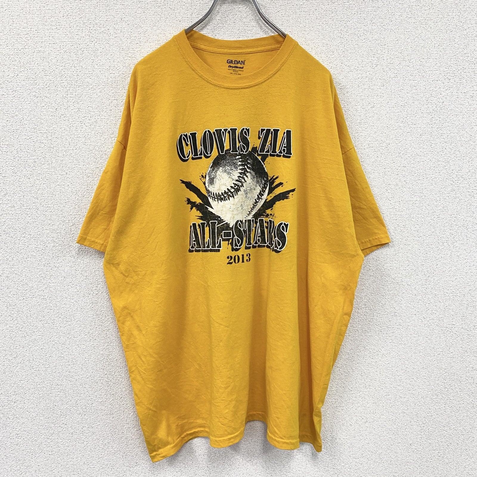 GILDAN　ギルダン　半袖プリントTシャツ　黄色　イエロー　2XLサイズ