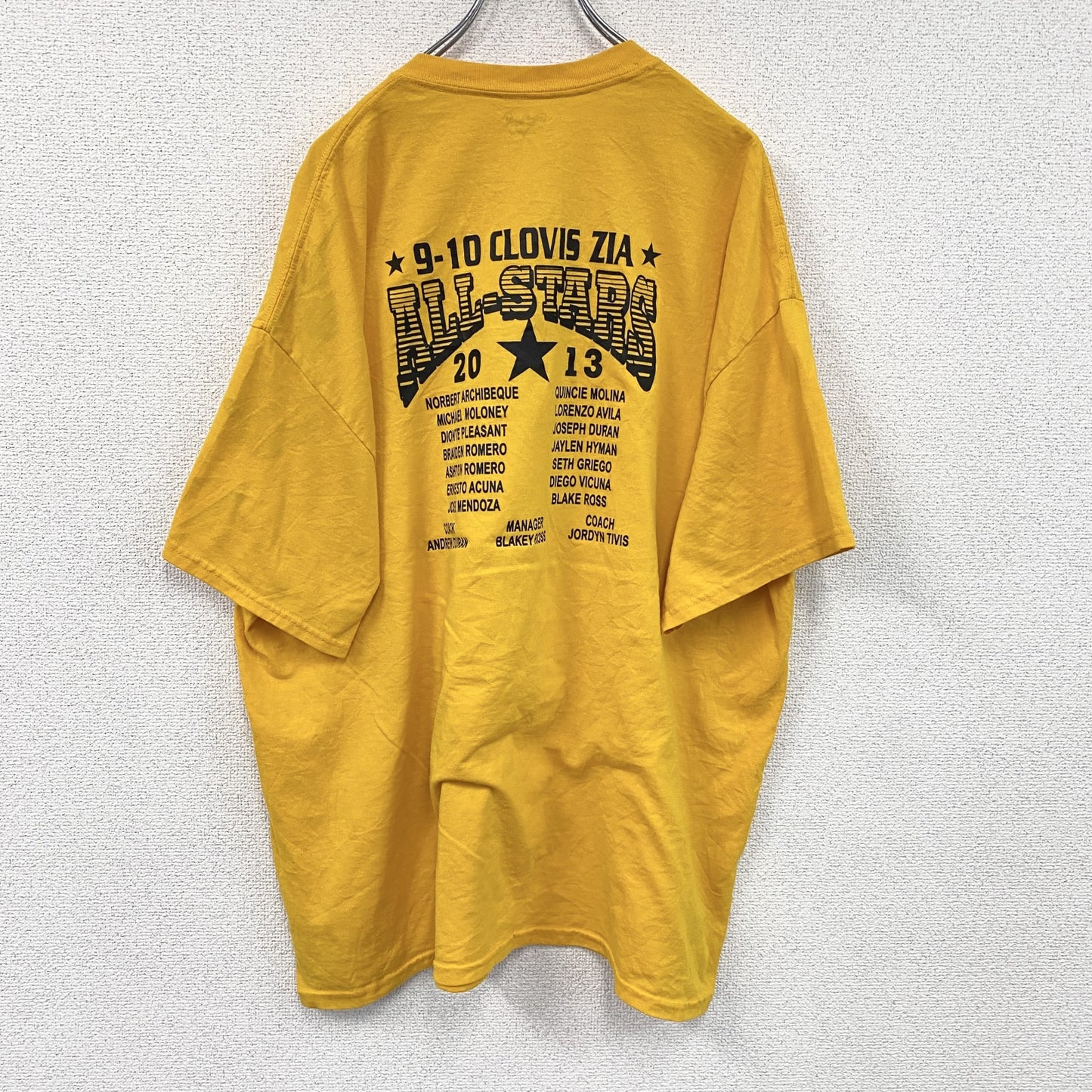 GILDAN　ギルダン　半袖プリントTシャツ　黄色　イエロー　2XLサイズ